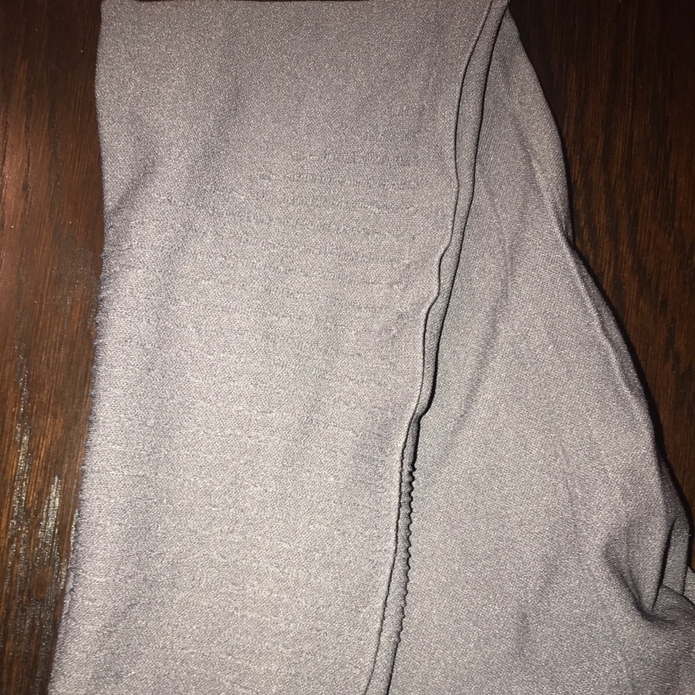 Grey Ribbed Tights - Picture 3 of 4